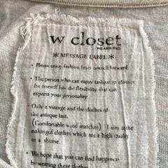 w closet　チュニック　半袖T シャツ　サイズフリーの画像