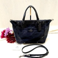 coach スウェードバッグ　2way  トート ショルダー