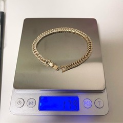 K18 ダイヤモンド付6面Wブレスレット17.9g 18cmの画像
