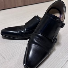 パトリックコックスレザーダブルモンクストラップシューズ　25cm...