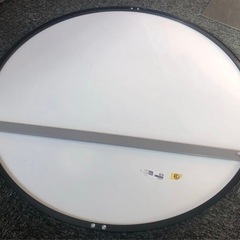 IKEA イケア リンドビーン ブラック LINDBYN 約80センチ 大型 円形 鏡 ミラー ④の画像