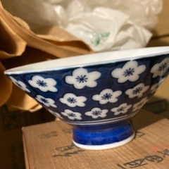 食器　花柄　お茶碗　未使用　4個セット　昭和　レトロ