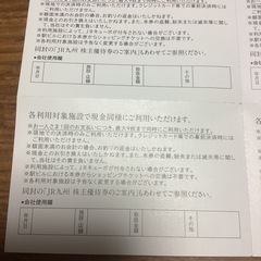 JR九州グループ株主優待券の画像