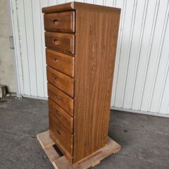 整理ダンス　タオル収納　スキマ家具　サイズ約40×44.5cm高さ120cm　角が少しハガレあります　ek-621gedの画像