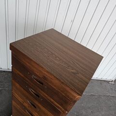 整理ダンス　タオル収納　スキマ家具　サイズ約40×44.5cm高さ120cm　角が少しハガレあります　ek-621gedの画像