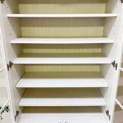 ☆美品☆ ニトリ 食器棚 ミランダ 2 80 WHの画像