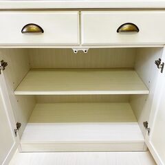 ☆美品☆ ニトリ 食器棚 ミランダ 2 80 WHの画像
