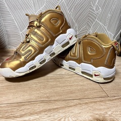 Nike Supreme 27cm ゴールド ハイカットスニーカーの画像