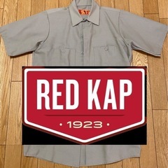 古着　RED KAP 半袖ワークシャツ　カーキ　