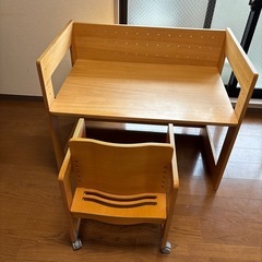 受け渡し者決定】0円無印良品机イスセット 勉強机子供 (まみ