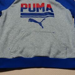 PUMA（プーマ）のパーカー グレー＆ブルー 閲覧可の画像