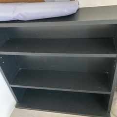 値下げ　収納棚　本棚小　収納ラック　ブラック15×57×55高さ