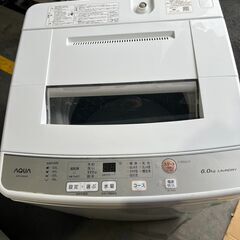 値下げ中☆AQUA　洗濯機AQW-S60J（W)6.0ｋｇ2021年