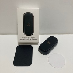 2025 車用携帯電話ホルダー 磁気カーナビスタンド 強力磁気ダッシュボードペースト 折りたたみアルミ合金携帯電話ホルダー 車載電話ホルダー 車載電話ホルダー ワイヤレス充電器 ユニバーサル車用携帯電話ホルダー ブラケット 車用スマートフォンホルダー (ブラック色,超強力ルビジウムマグネット )の画像