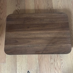 折りたたみ式コンパクトテーブル（木目調）の画像