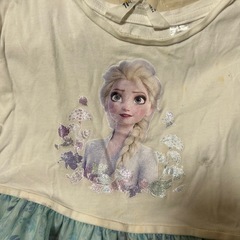 アナ雪　エルサ　半袖ワンピース　レース　夏服104㎝の画像