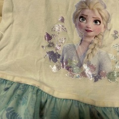 アナ雪　エルサ　半袖ワンピース　レース　夏服104㎝の画像