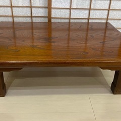 折りたたみ式木製ローテーブルの画像