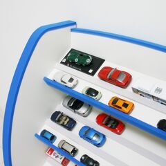 限定1点【新品】ミニカーラック ロータイプ ダークブラウン 完成品の画像