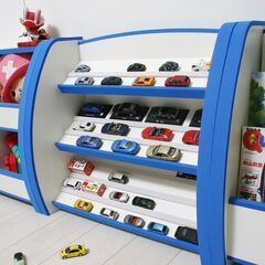 限定1点【新品】ミニカーラック ロータイプ ダークブラウン 完成品の画像