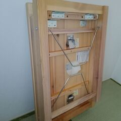 [山善] 折りたたみ テーブル 【耐荷重30㎏】 幅78×奥行50×高さ70.5cm 木製 の画像