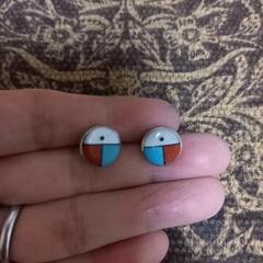 インディアンジュエリー　ズニ　ナバホ　ピアス　未使用の画像