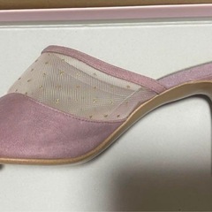 DIANA‼️ダイアナミュール 薄紫 スエード メッシュ ミュールの画像