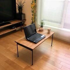 未使用品 横90×幅45×高さ40折りたたみアイアンテーブルの画像