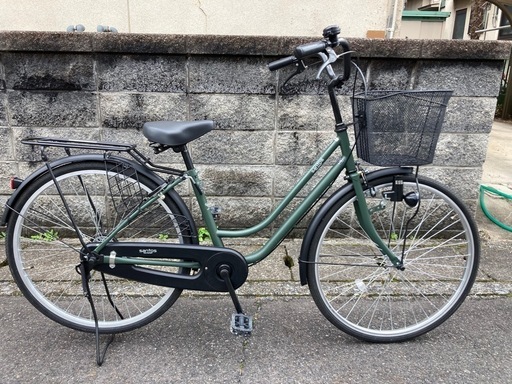 26インチ自転車】美品❗️使用少ない❗️変速なしLEDライト強化リヤ 