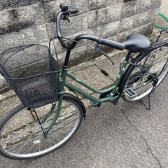 26インチ自転車】美品❗️使用少ない❗️変速なしLEDライト強化リヤ 