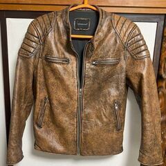 COPERSIAN メンズ 革ジャン ライダースジャケット  2XL