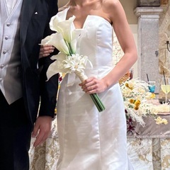 胡蝶蘭ブーケブートニアセット　結婚式造花ブーケ