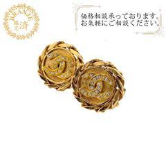 シャネル CHANEL イヤリング ココマーク ラインストーン ...