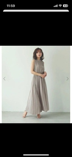 CACHEC カシェック　サテンワンピース