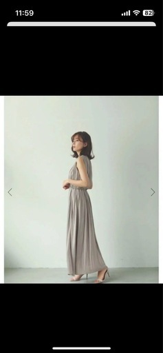 CACHEC カシェック　サテンワンピース
