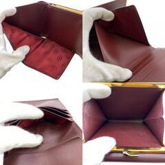 カルティエ CARTIER 三つ折り財布 ワインレッドの画像