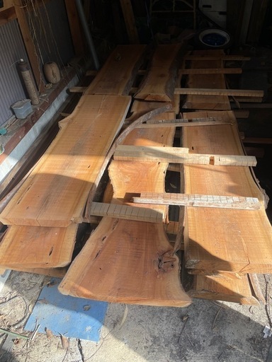 欅一枚板　21枚　バラ売り1枚8000円から