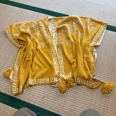 美品　未使用　ペルーで購入　リバーシブルポンチョの画像