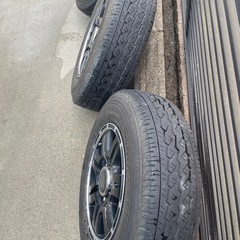 NV350キャラバン　車検用 ブリヂストン195/80R15 LT 社外ホイール4本セット　の画像