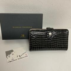未使用HIROKO KOSHINO エナメル がま口長財布　コシ...