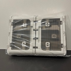 【新品未使用】　Sサイズ 3個セット 白 収納ボックス 折り畳み 蓋付き 積み重ね コンテナ の画像