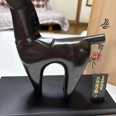 値下げ！三枝惣太郎作　馬　置物の画像
