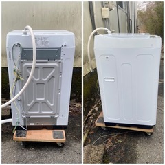 
☆通電・簡易動作確認済み☆　Hisense ハイセンス 5.5kg 全自動洗濯機 HW-55E2W 2023年製　ジャンク品の画像