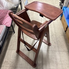 木製 ベビーハイチェアの画像