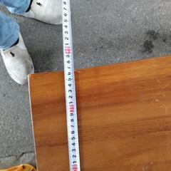 一枚板アイアンキャスターベンチの画像