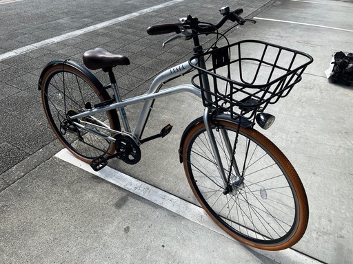 【完売御礼】【大人用】整備済 サカモトテクノ シティ 27型外装6段ギア 中古自転車 シティ車 銀色 <自転車のオオムラ 静岡店>