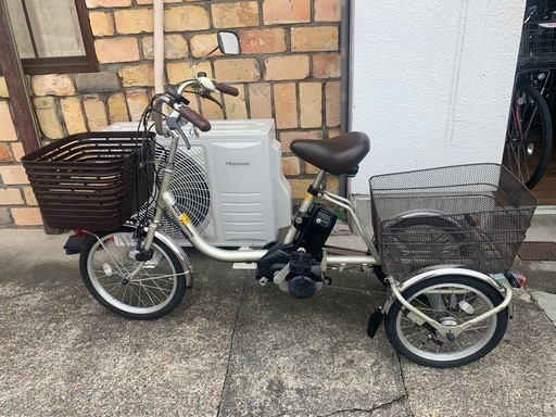 j20美品✨ パナソニック電動自転車 三輪車、バッテリー16.0AH