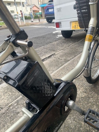 j20美品✨ パナソニック電動自転車 三輪車、バッテリー16.0AH