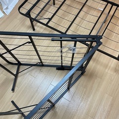 【一部部品なし】 　ベッドフレーム ダブル 折りたたみ スチール　 の画像