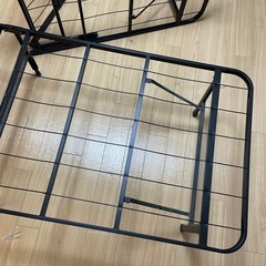 【一部部品なし】 　ベッドフレーム ダブル 折りたたみ スチール　 の画像